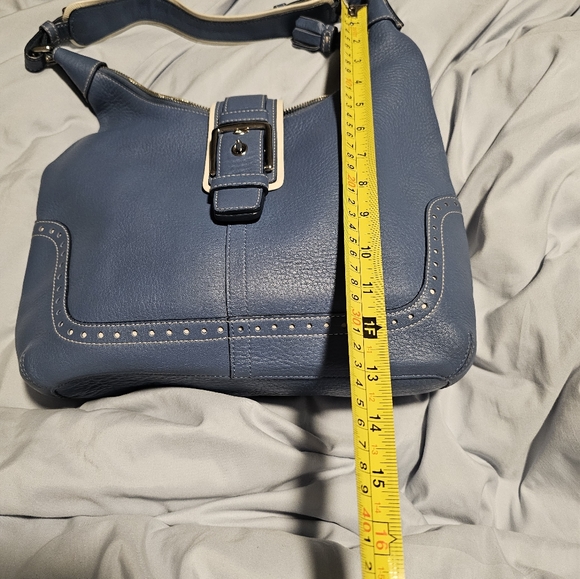 COACH Ocean Blue Hobo Bag / Purse, VINTAGE, Y2K, & NEW! - Picture 10 of 14